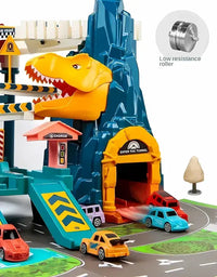 Voiture Dinosaure: Dinosaure garage