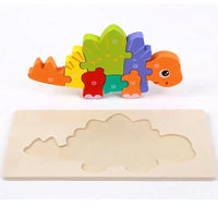 Dinosaure en Jouet: Jouet Dinosaure 1 An - Puzzle en Bois Éducatif