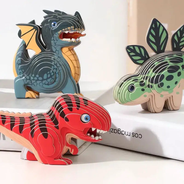 Dinosaure en Jouet: Jouet dinosaure 4 ans-Puzzle en 3D