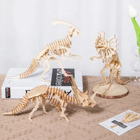 Maquette Dinosaure: Squelette dinosaure bois